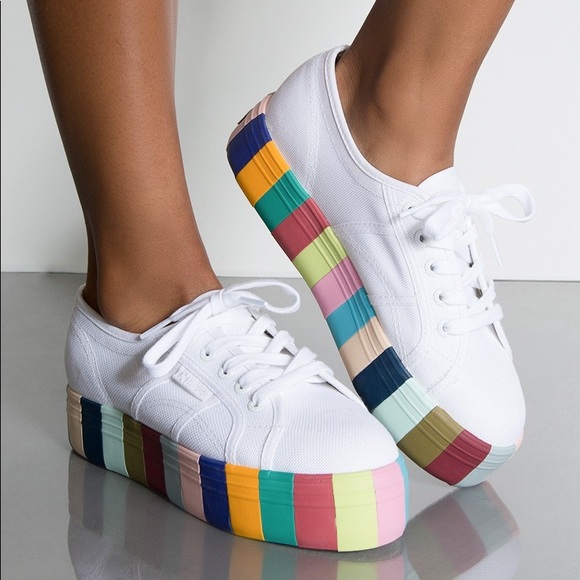 platform sneakers colorful